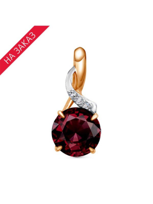 Подвеска серебро 925 пробы, покрытие - золочение, выборочное родирование