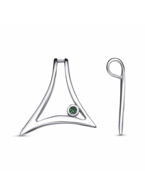 Подвеска бижутерия, покрытие - платинирование, вставка - стекло ювелирное preciosa