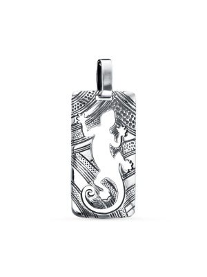 Подвеска бижутерия, покрытие - серебрение с оксидированием, без вставок