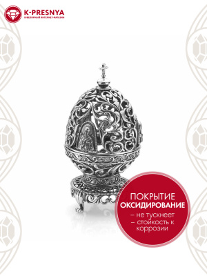 Сувенир серебро 925 пробы, покрытие - оксидирование, без вставок