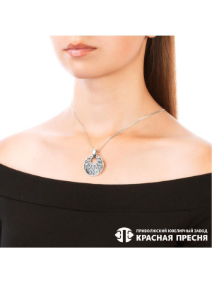 Подвеска серебро 925 пробы, покрытие - оксидирование, без вставок