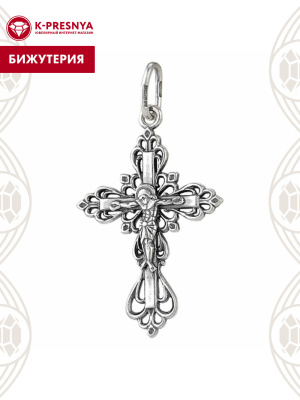 Подвеска бижутерия, покрытие - серебрение с оксидированием, без вставок