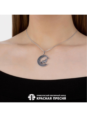 Подвеска серебро 925 пробы, покрытие - оксидирование, без вставок