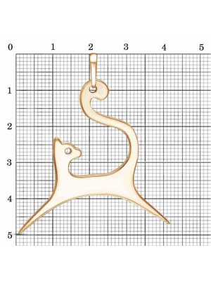 Подвеска серебро 925 пробы, покрытие - золочение, без вставок