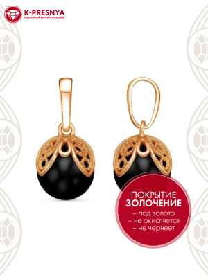 Подвеска бижутерия, покрытие - золочение, вставка - имитация жемчуга