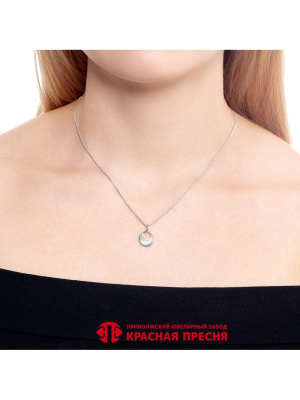 Подвеска серебро 925 пробы, покрытие - платинирование, без вставок