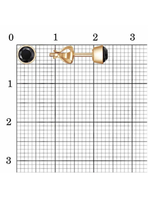 Серьги бижутерия, покрытие - золочение, вставка - стекло ювелирное preciosa