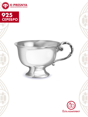 Чашка серебро 925 пробы, покрытие - оксидирование, без вставок