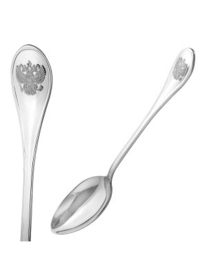 Ложка чайная "отечество" серебро 925 пробы, без покрытия, без вставок