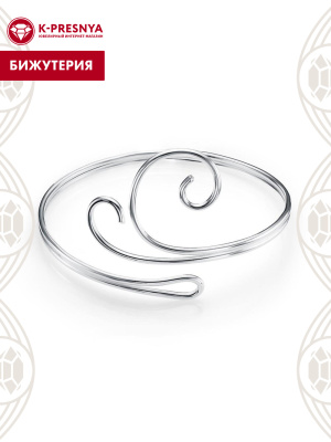 Браслет бижутерия, покрытие - серебрение, без вставок