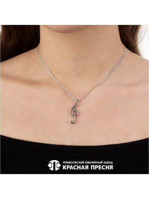 Подвеска серебро 925 пробы, покрытие - платинирование, без вставок