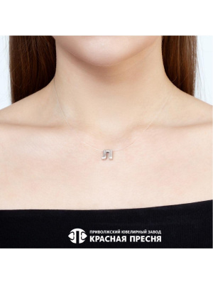 Подвеска серебро 925 пробы, покрытие - платинирование, без вставок