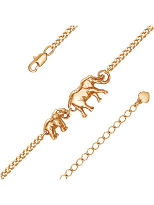 Браслет серебро 925 пробы, покрытие - золочение, без вставок