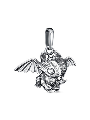 Подвеска бижутерия, покрытие - серебрение с оксидированием, без вставок