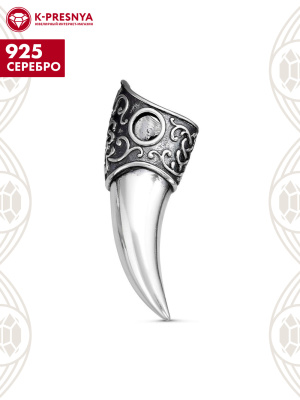 Подвеска серебро 925 пробы, покрытие - оксидирование, без вставок