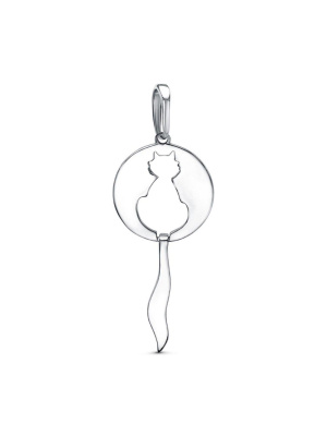 Подвеска бижутерия, покрытие - платинирование, без вставок