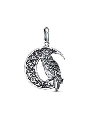 Подвеска серебро 925 пробы, покрытие - оксидирование, без вставок