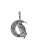 Подвеска серебро 925 пробы, покрытие - оксидирование, без вставок