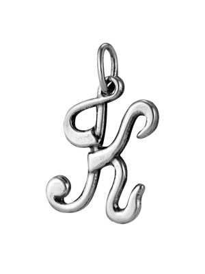 Подвеска бижутерия, покрытие - серебрение с оксидированием, без вставок