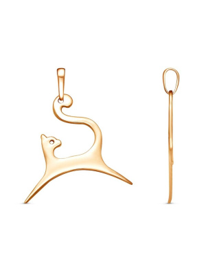 Подвеска серебро 925 пробы, покрытие - золочение, без вставок