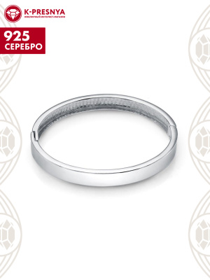 Браслет серебро 925 пробы, покрытие - родирование, без вставок