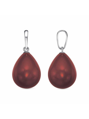 Подвеска бижутерия, покрытие - серебрение с оксидированием, вставка - имитация жемчуга