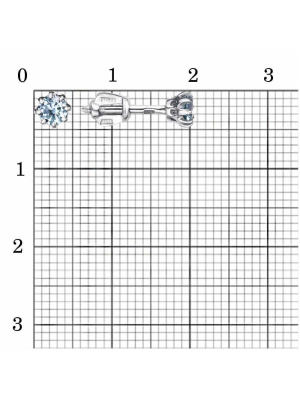 Серьги серебро 925 пробы, покрытие - родирование, вставка - фианит (недрагоценный камень)
