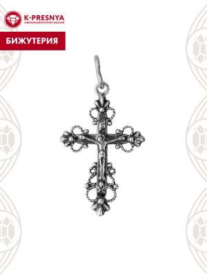 Подвеска бижутерия, покрытие - серебрение с оксидированием, без вставок