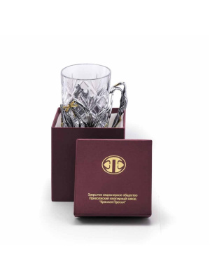 Подстаканник бижутерия, покрытие - серебрение с оксидированием, выборочное золочение, без вставок