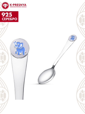 Ложка серебро 925 пробы, без покрытия, отделка - эмаль, без вставок