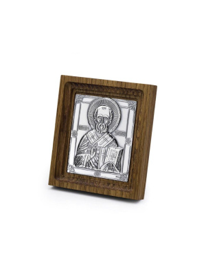 Икона бижутерия, покрытие - серебрение с оксидированием, без вставок