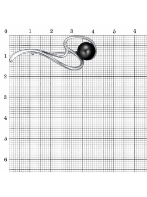 Брошь бижутерия, покрытие - платинирование, вставка - культивированный жемчуг