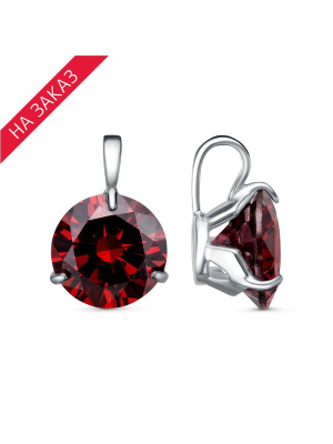 Подвеска серебро 925 пробы, покрытие - платинирование, вставка - фианит (недрагоценный камень)