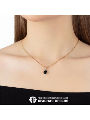 Подвеска серебро 925 пробы, покрытие - золочение, выборочное родирование