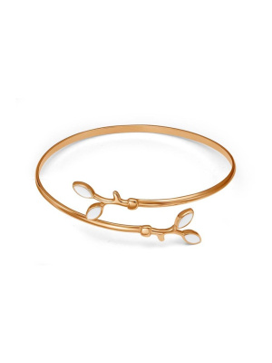 Браслет бижутерия, покрытие - золочение, отделка - эмаль, без вставок