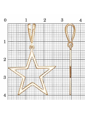 Подвеска бижутерия, покрытие - золочение, без вставок