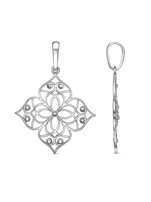 Подвеска серебро 925 пробы, покрытие - оксидирование, без вставок