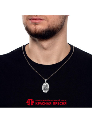 Подвеска серебро 925 пробы, покрытие - оксидирование, без вставок