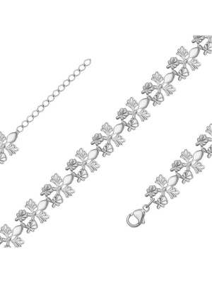 Браслет серебро 925 пробы, покрытие - оксидирование, без вставок