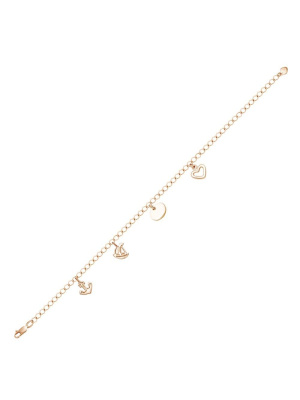 Браслет бижутерия, покрытие - золочение, без вставок