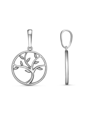 Подвеска бижутерия, покрытие - серебрение с оксидированием, без вставок