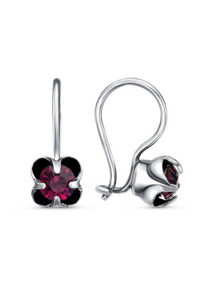 Серьги бижутерия, покрытие - серебрение с оксидированием, вставка - стекло ювелирное preciosa