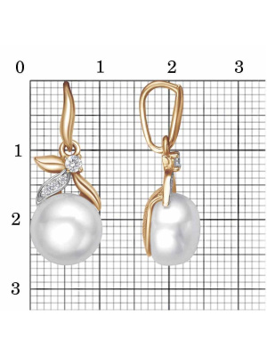 Подвеска серебро 925 пробы, покрытие - золочение, выборочное родирование