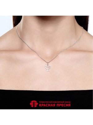 Подвеска серебро 925 пробы, покрытие - родирование, без вставок