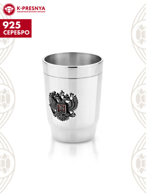 Стопка серебро 925 пробы, покрытие - оксидирование, отделка - эмаль, без вставок