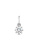 Подвеска бижутерия, покрытие - серебрение, вставка - фианит (недрагоценный камень)