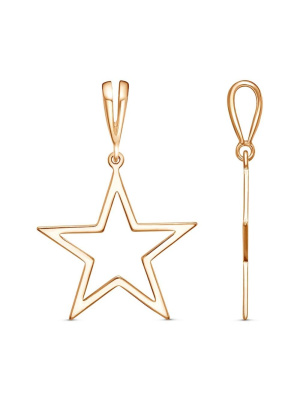 Подвеска бижутерия, покрытие - золочение, без вставок