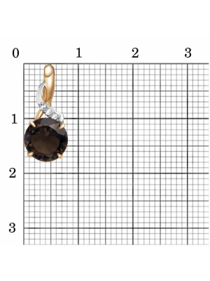 Подвеска серебро 925 пробы, покрытие - золочение, выборочное родирование