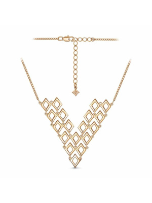 Колье бижутерия, покрытие - золочение, без вставок