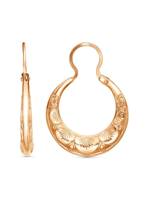 Серьги бижутерия, покрытие - золочение, без вставок